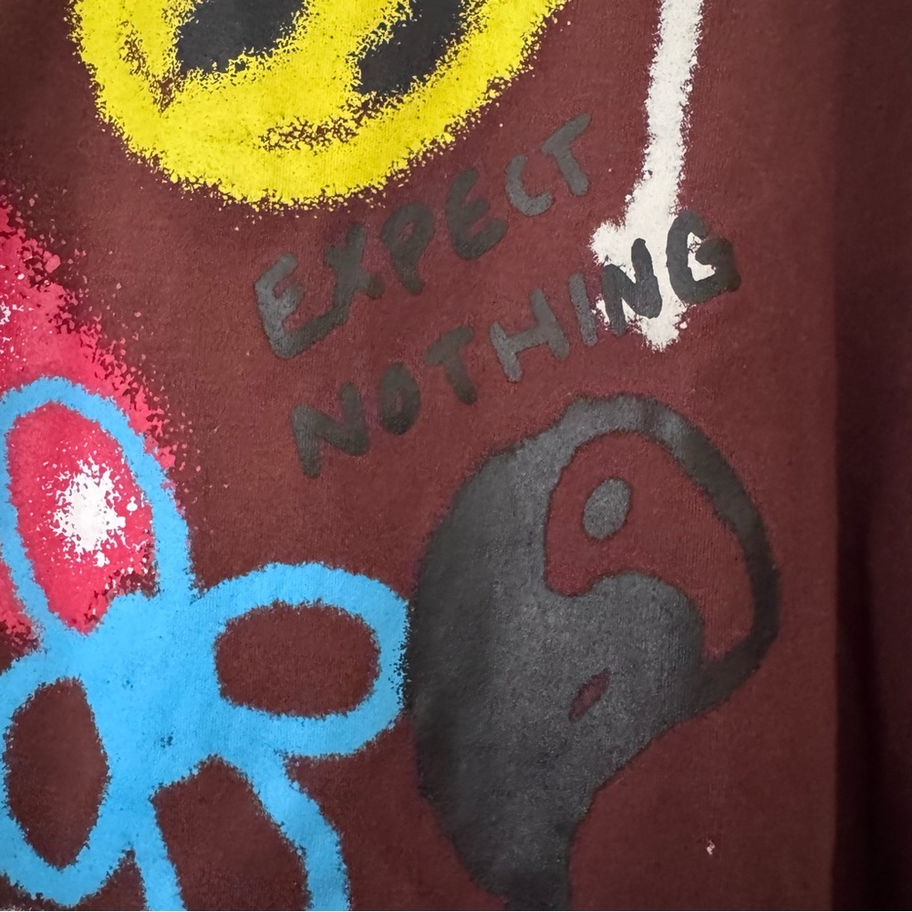 Brown Zuniga Graphic Long Sleeve Shirt Size L - Picture 4 of 15